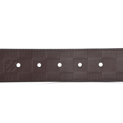 Louis Vuitton Damier Infini Calfskin 40mm Reversible Belt 100 Black Moka 5 of 7