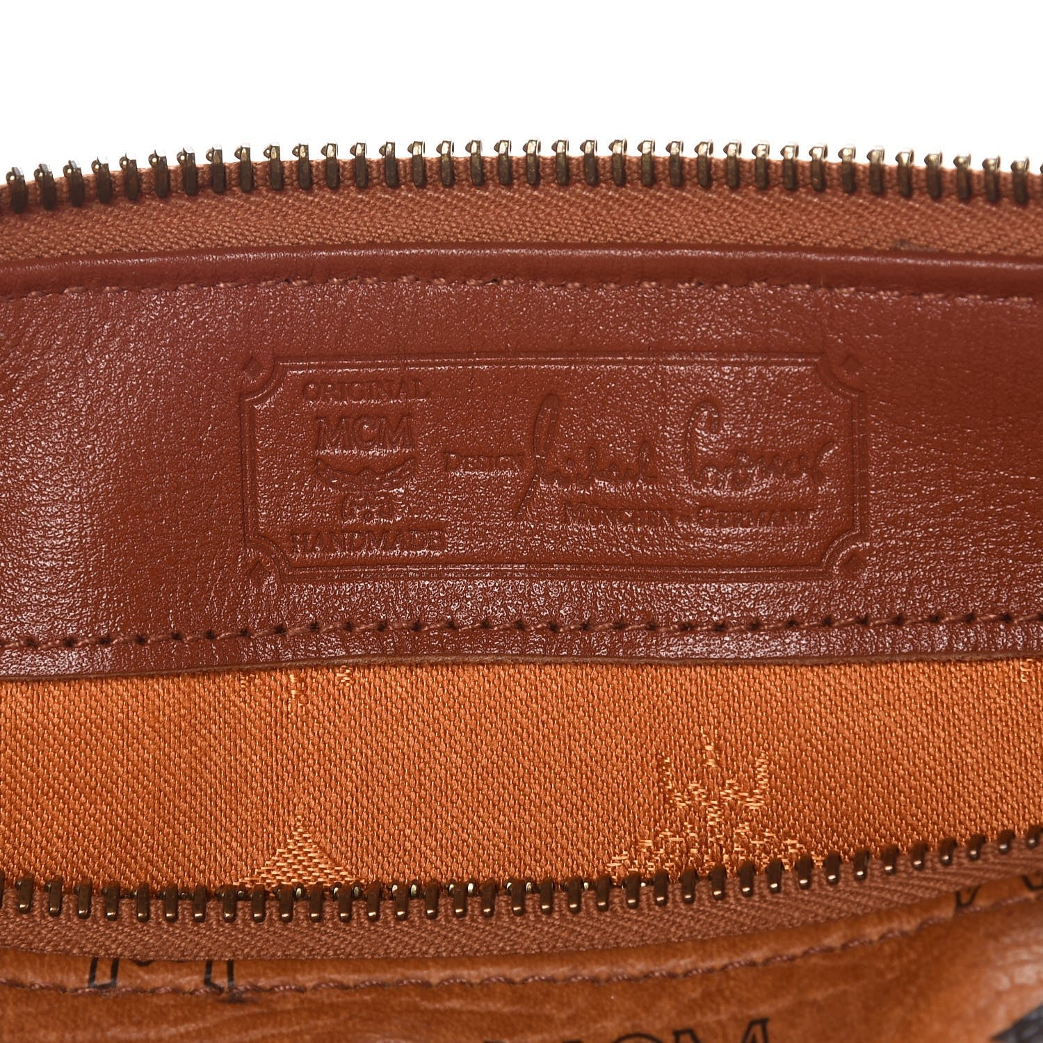 MCM Visetos Boston Bag Cognac 5 of 12