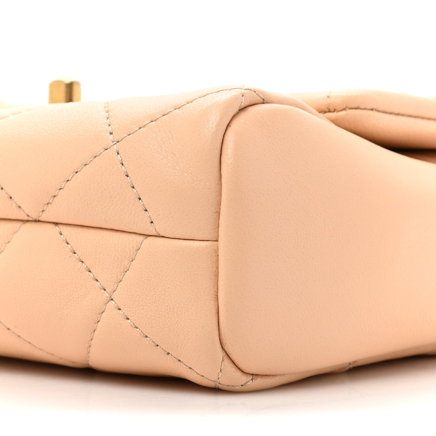 Lambskin Quilted Side-Packs Beige
