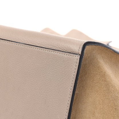 Celine Drummed Calfskin Suede Small Trapeze Dune 14 of 20