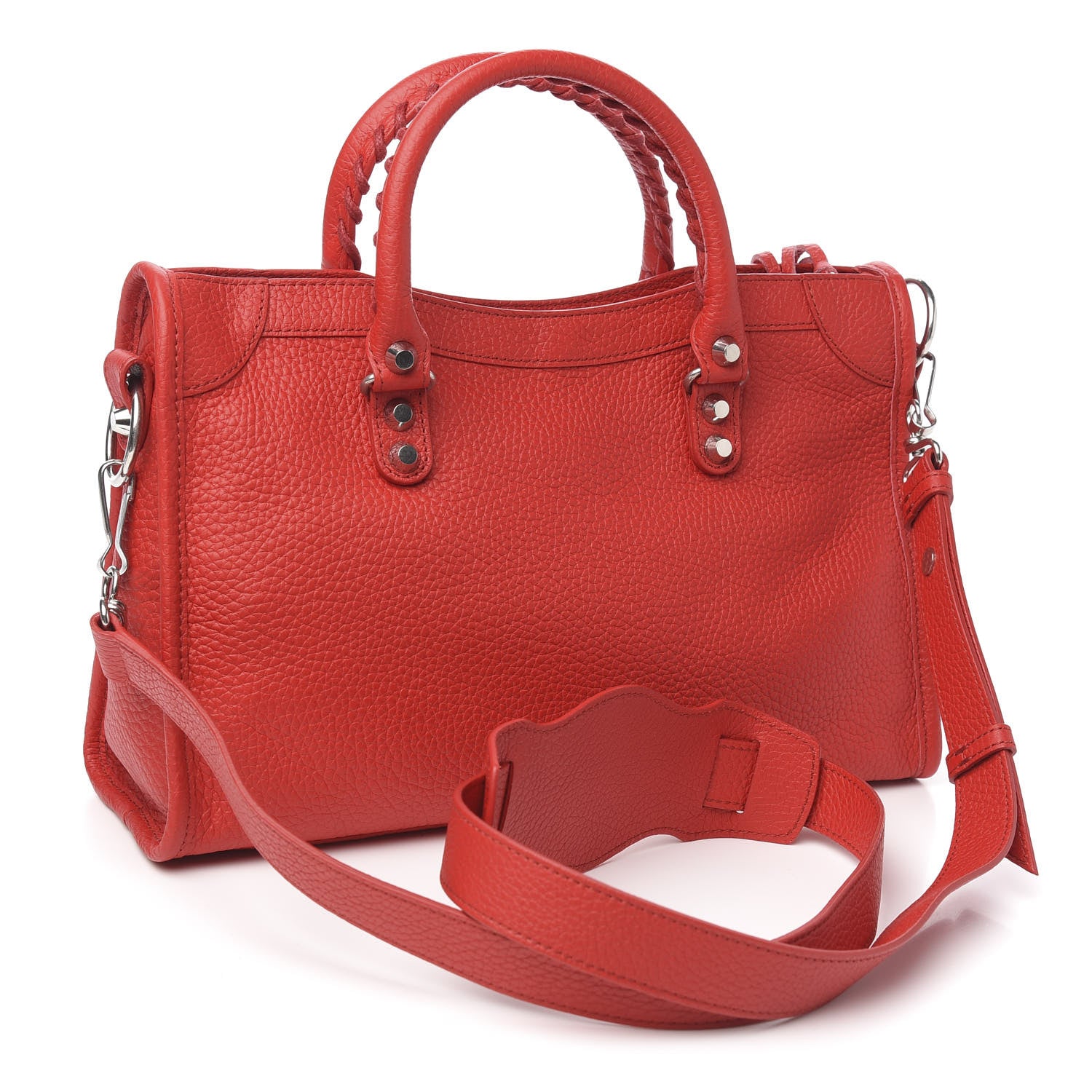 Balenciaga Vibrato Calfskin Classic Silver Hardware S City Rouge Cerise 2 of 8