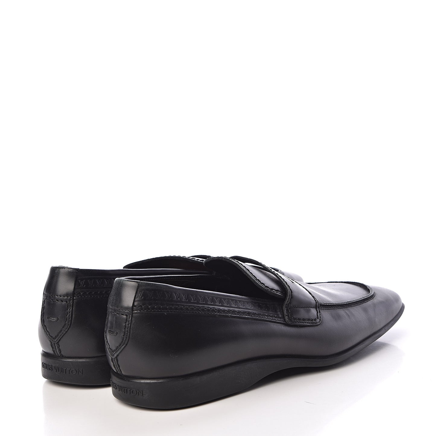 Calfskin Mens Loafers 7 Black