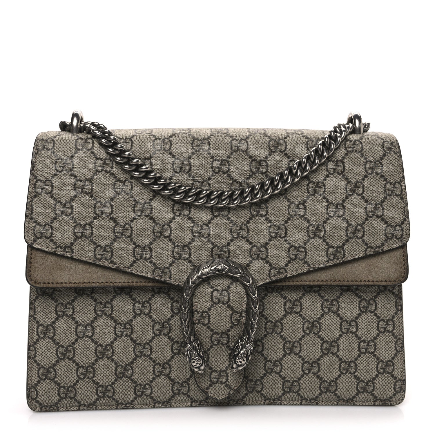 Gucci GG Supreme Monogram Medium Dionysus Shoulder Bag Taupe 1 of 10