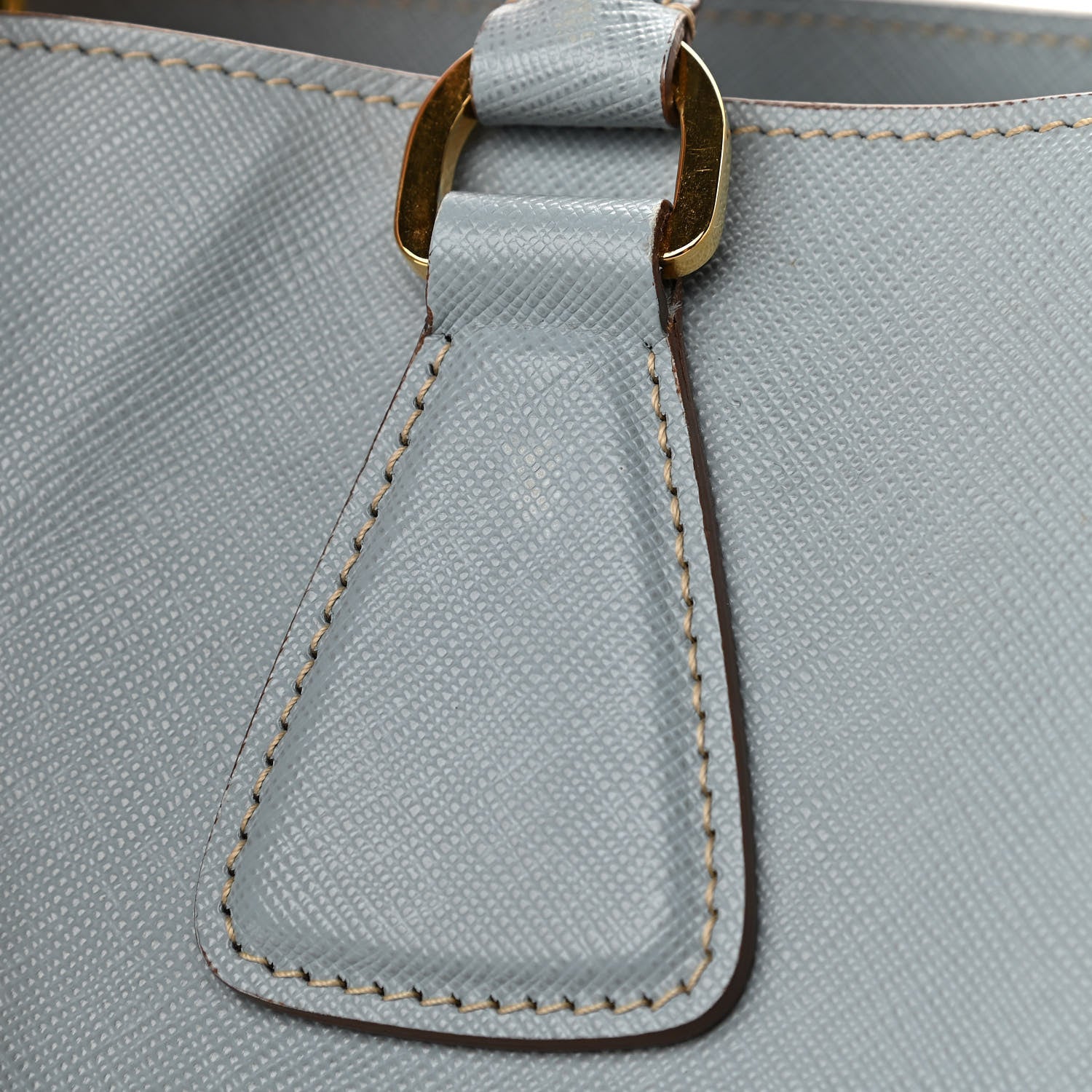 Prada Saffiano Small Galleria Bi-color Double Zip Tote White Astrale 17 of 18