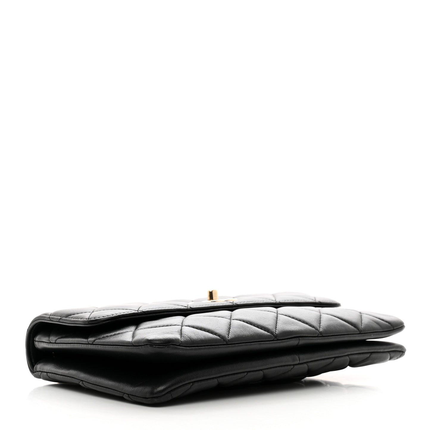 Lambskin Quilted Medium Trendy CC Flap Black