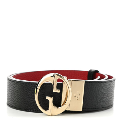 Gucci Calfskin 1973 Reversible Belt 95 38 Black Red 1 of 3
