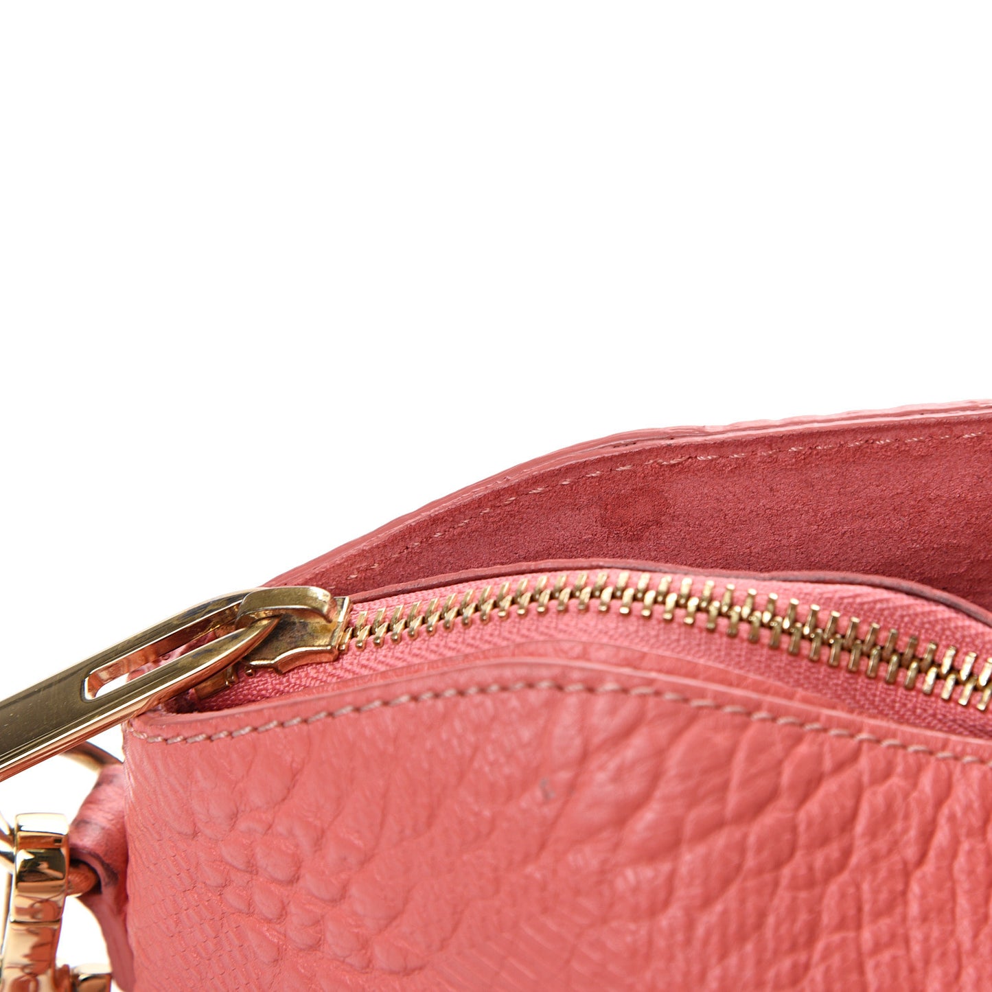 Signature Grain Calfskin Small Chichester Crossbody Clutch Bag Copper Pink