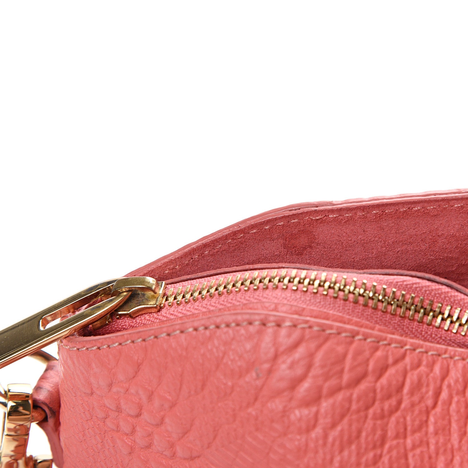 Burberry Signature Grain Calfskin Small Chichester Crossbody Clutch Bag Copper Pink 13 of 15
