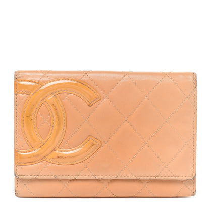 Chanel Calfskin Quilted Cambon Flap Wallet Beige 1 of 14