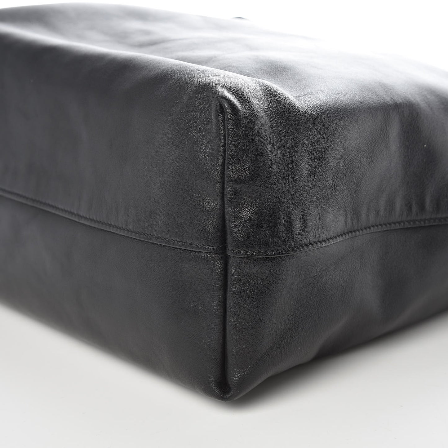 Soft Calf Shopping Tote Black
