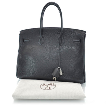 Hermes Taurillon Clemence Birkin 35 Black 3 of 10