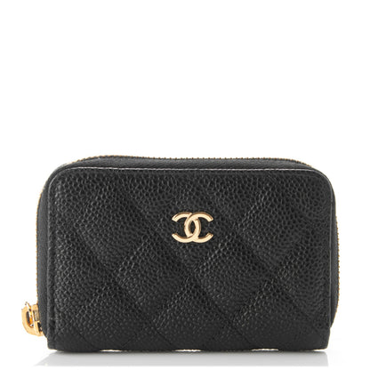 Chanel Caviar Quilted Zip Coin Purse Black 1 of 7