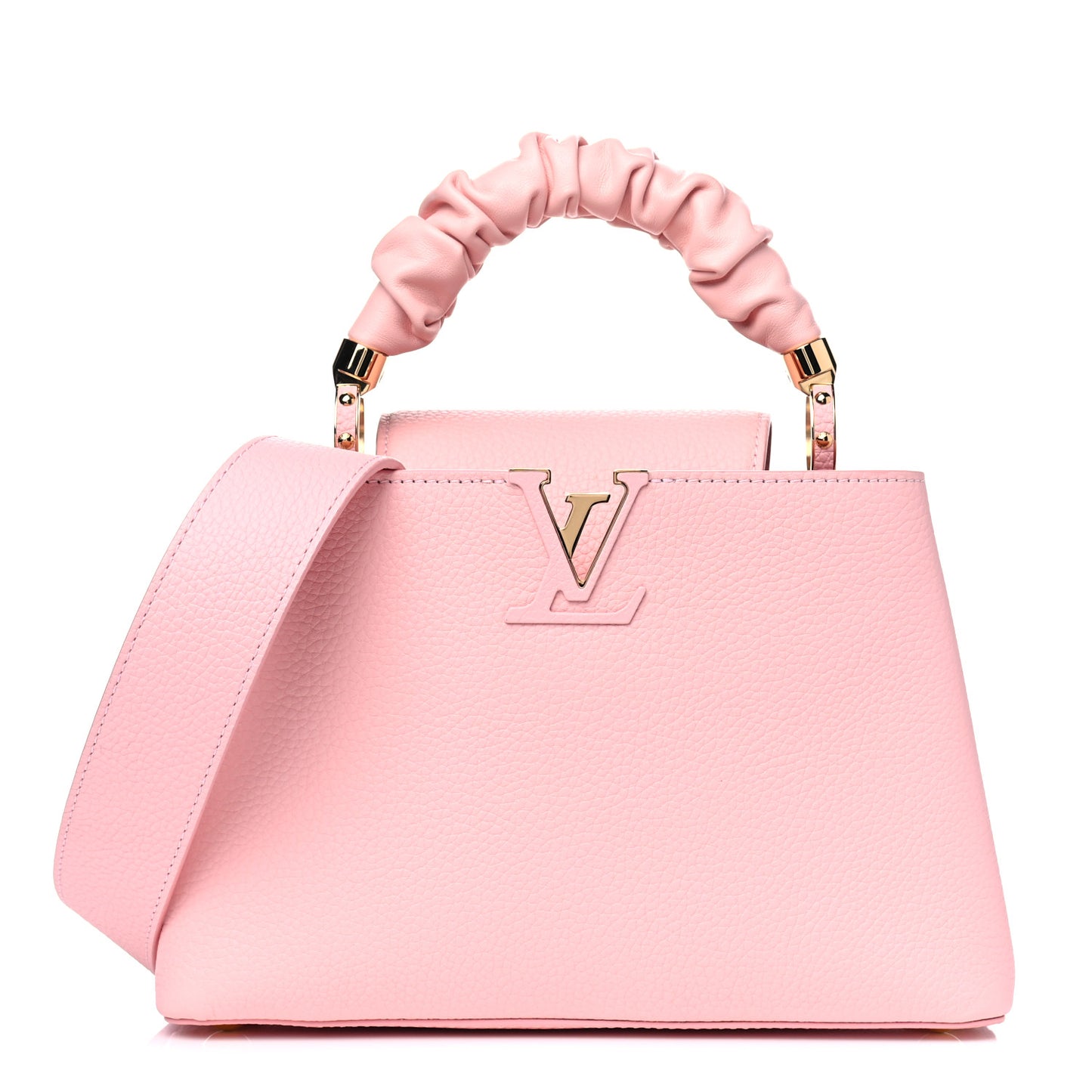 Taurillon Scrunchie Capucines BB Bubble Gum Pink