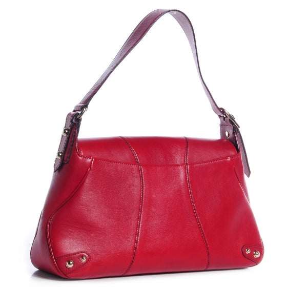 Leather Horsebit Flap Red