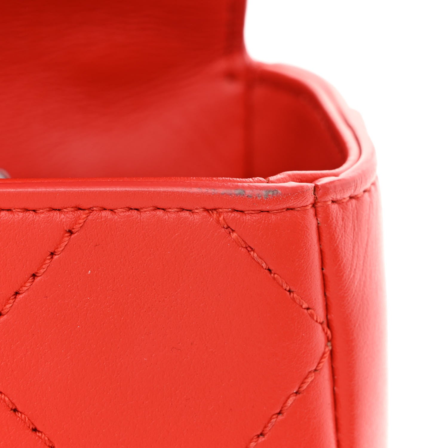 Chanel Calfskin Stitched Ring My Bag Flap Crossbody Red 11 of 16