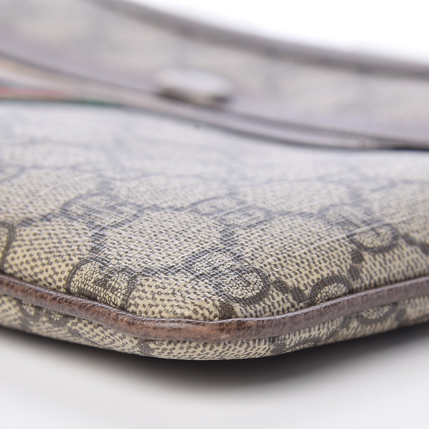Gucci GG Supreme Monogram Large Ophidia Pouch Clutch Brown 9 of 10