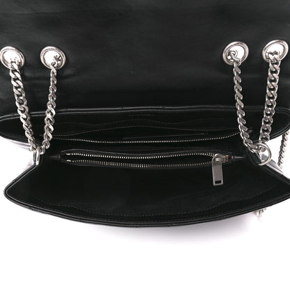 Saint Laurent Calfskin Y Quilted Monogram Medium Loulou Chain Satchel Black 5 of 11