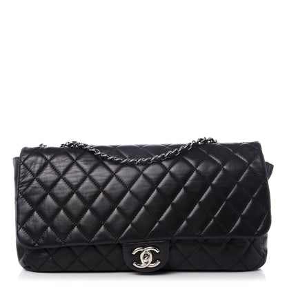 Chanel Lambskin Quilted Maxi Coco Rain Flap Black 1 of 11