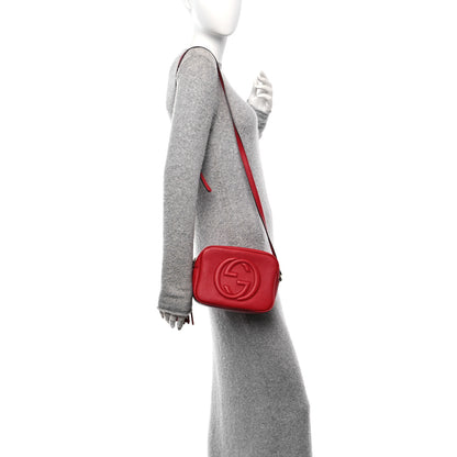 Gucci Pebbled Calfskin Small Soho Disco Bag Tabasco Red 2 of 10