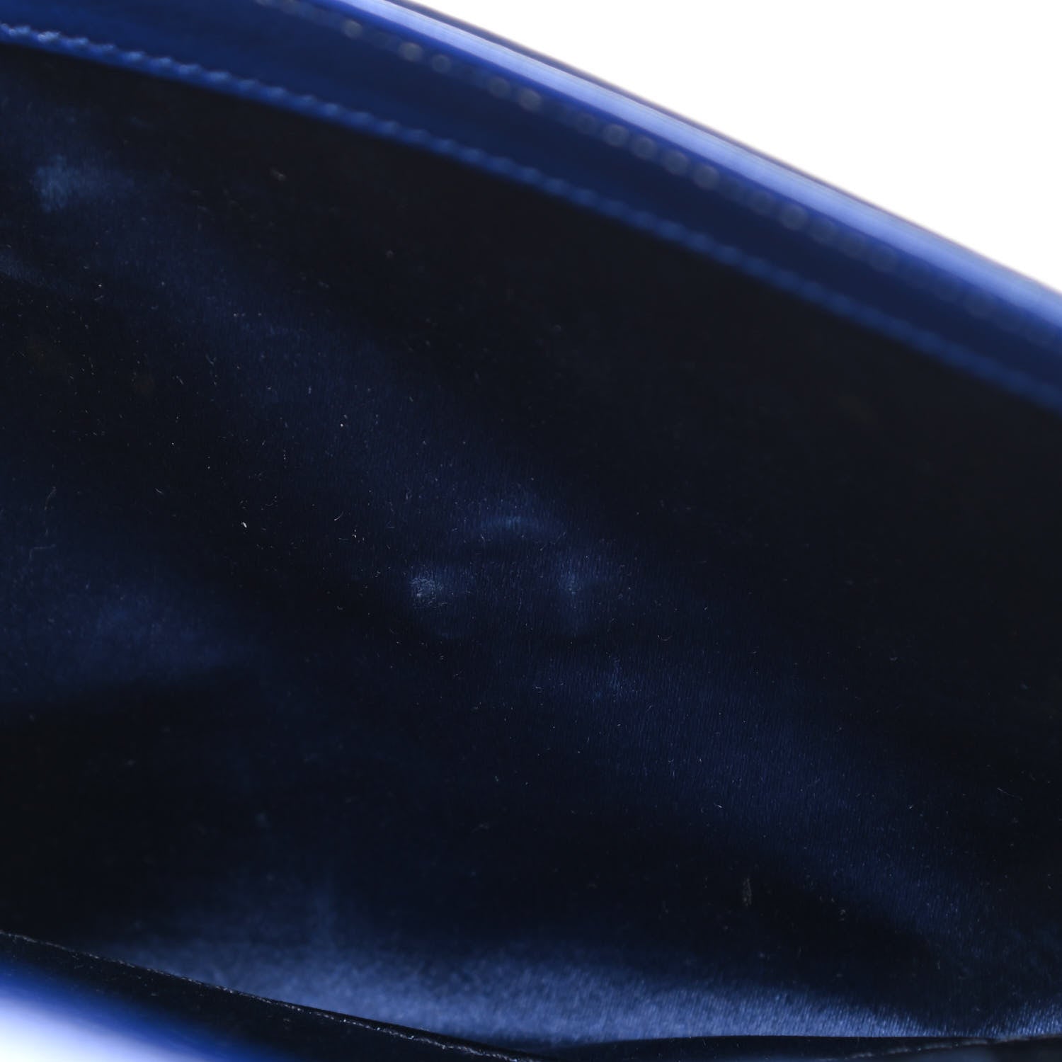 Saint Laurent Textured Patent Monogram Large Belle De Jour Clutch Royal Blue 9 of 13