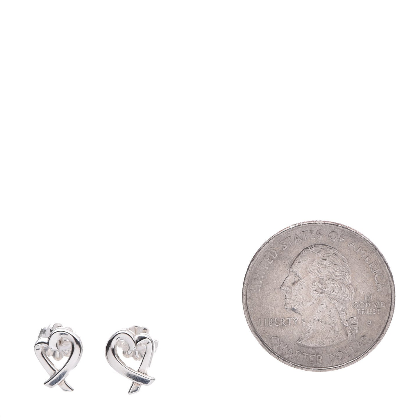 Sterling Silver Mini Paloma Picasso Loving Heart Earrings