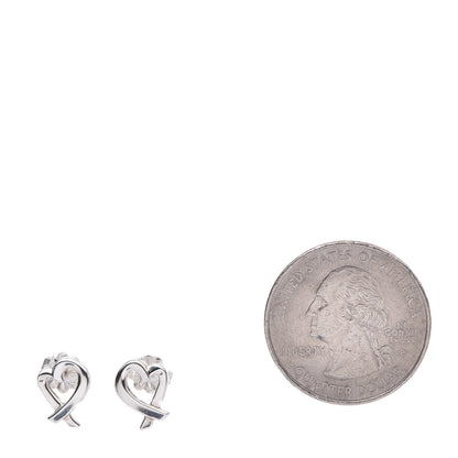Tiffany Sterling Silver Mini Paloma Picasso Loving Heart Earrings 2 of 6