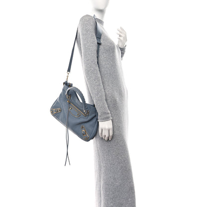 Balenciaga Chevre Gold Metallic Edge Hardware Town Bleu Acier 2 of 8