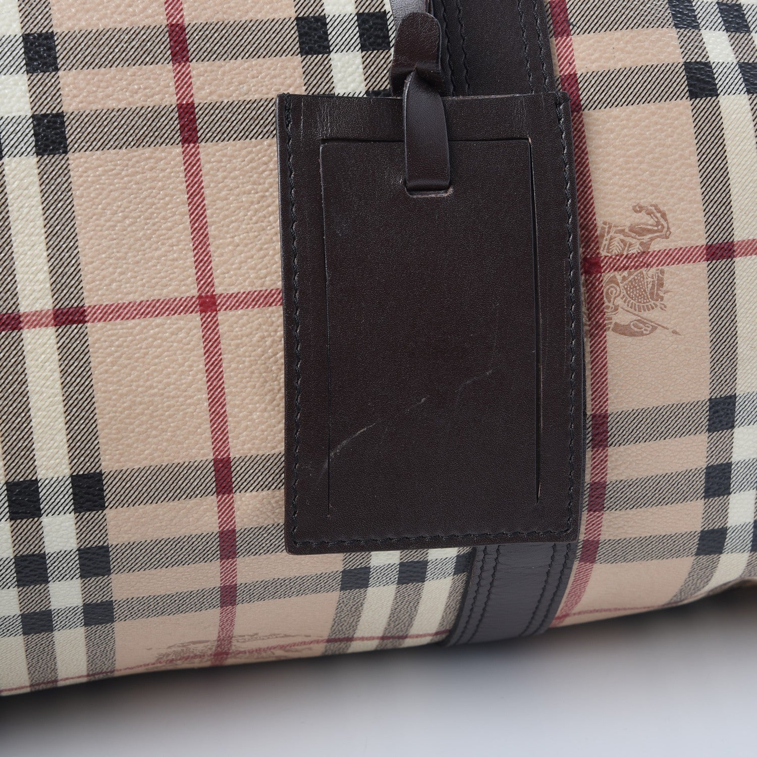 Burberry Haymarket Check Duffle Bag Dark Brown 12 of 20
