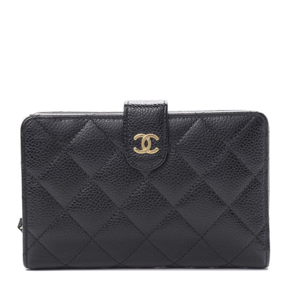 Chanel Caviar Quilted Zipped Pocket Wallet Black 1 of 10