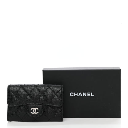 Chanel Caviar Quilted Flap Card Holder Wallet Black 9 of 9