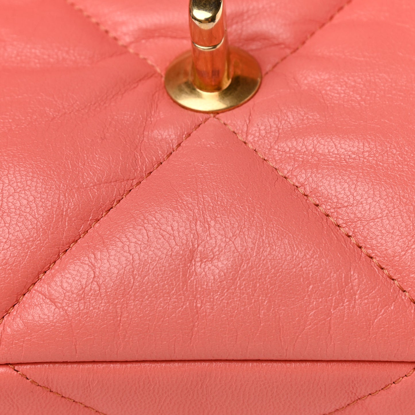 Goatskin Quilted Medium Chanel 19 Flap Pink