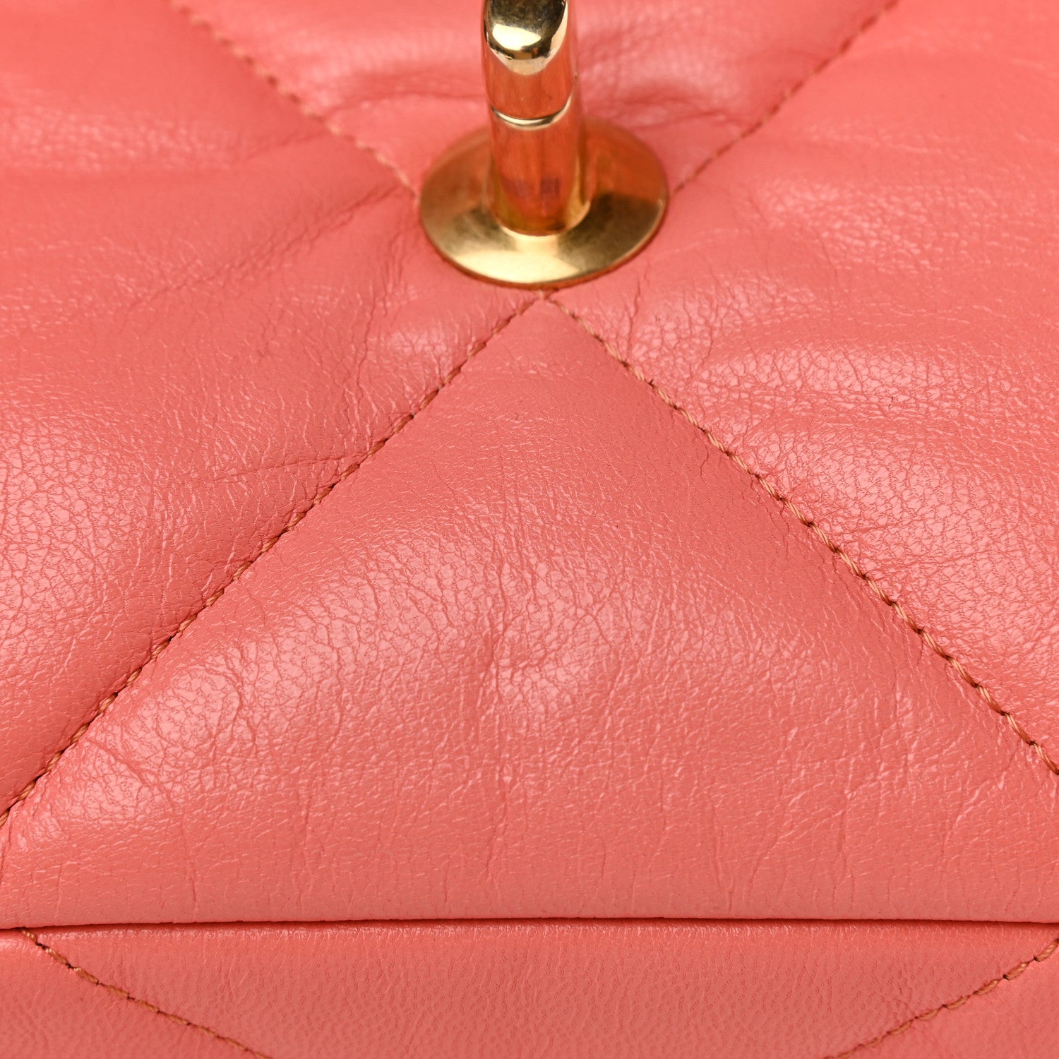 Chanel Goatskin Quilted Medium Chanel 19 Flap Pink 11 of 11