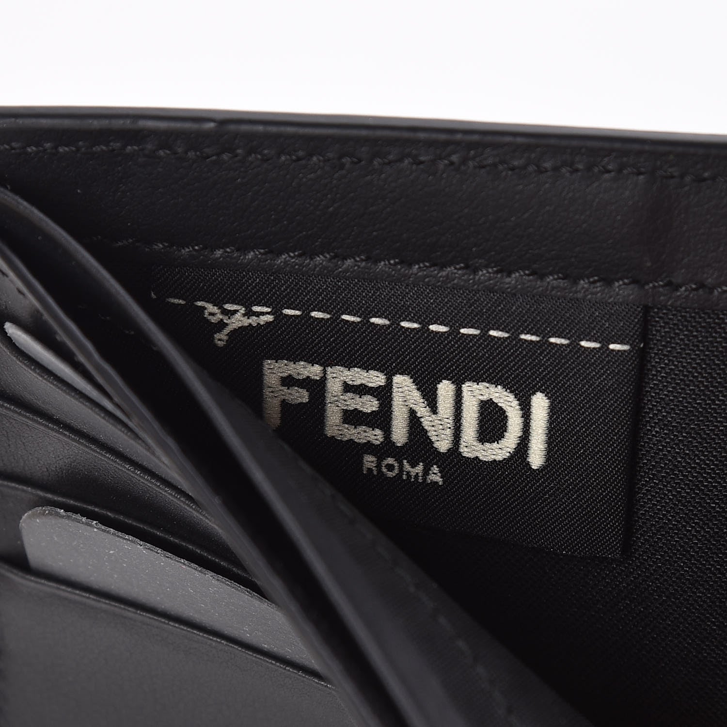 Fendi Vitello Century Vocabulary Blue Bi-Fold Wallet Blue Lavagna 7 of 8