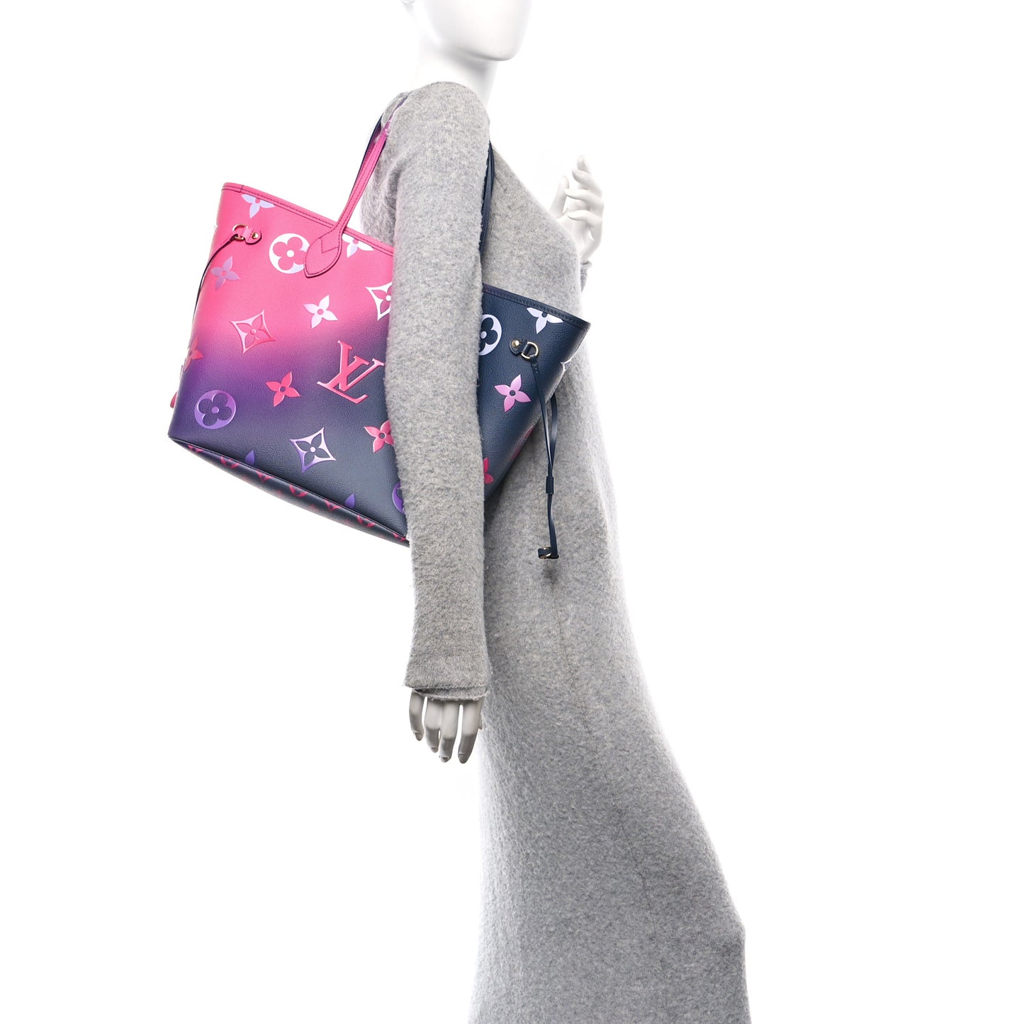 Monogram Giant Spring In The City Neverfull MM Midnight Fuchsia