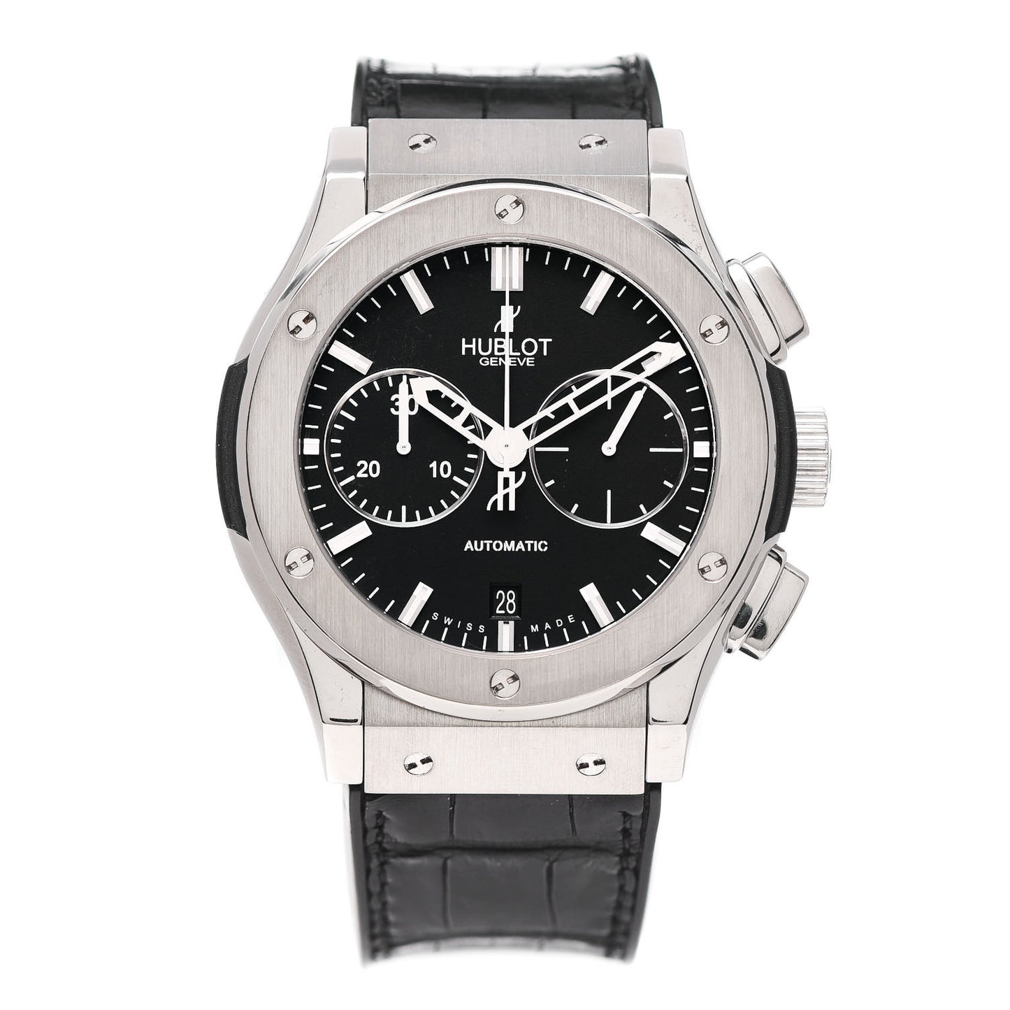 Stainless Steel Alligator Classic Fusion 45mm Automatic Watch Black 521.NX.1170.LR