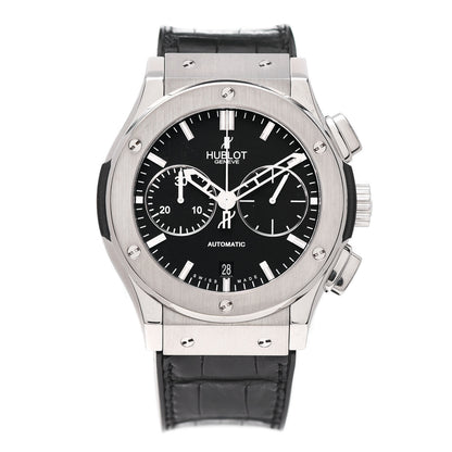 Hublot Stainless Steel Alligator Classic Fusion 45mm Automatic Watch Black 521.NX.1170.LR 1 of 4