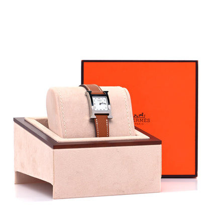 Hermes Stainless Steel Epsom 21mm Heure H Hour Quartz Watch Gold 5 of 5