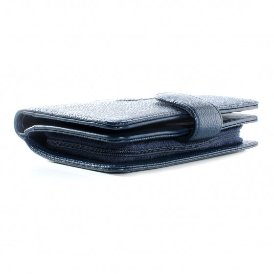 Chanel Caviar CC French Wallet Navy 5 of 9
