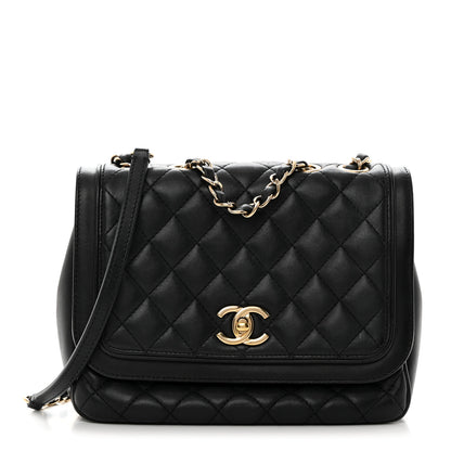 Chanel Lambskin Quilted Medium Lovely Day Flap Black 1 of 10