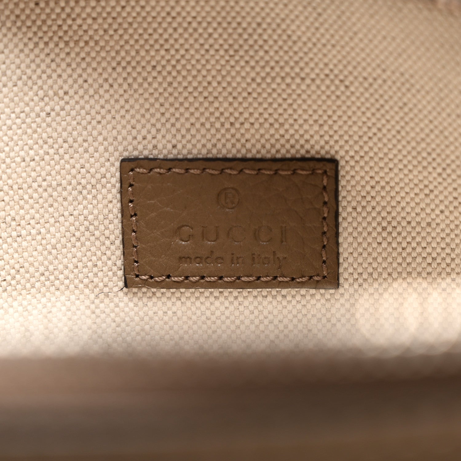 Gucci Piuma Calfskin Jumbo GG Embossed Pocket Belt Bag Good Taupe 6 of 9