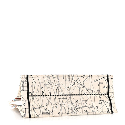 Christian Dior Canvas Embroidered Large Zodiac Book Tote Latte Multicolor 4 of 15