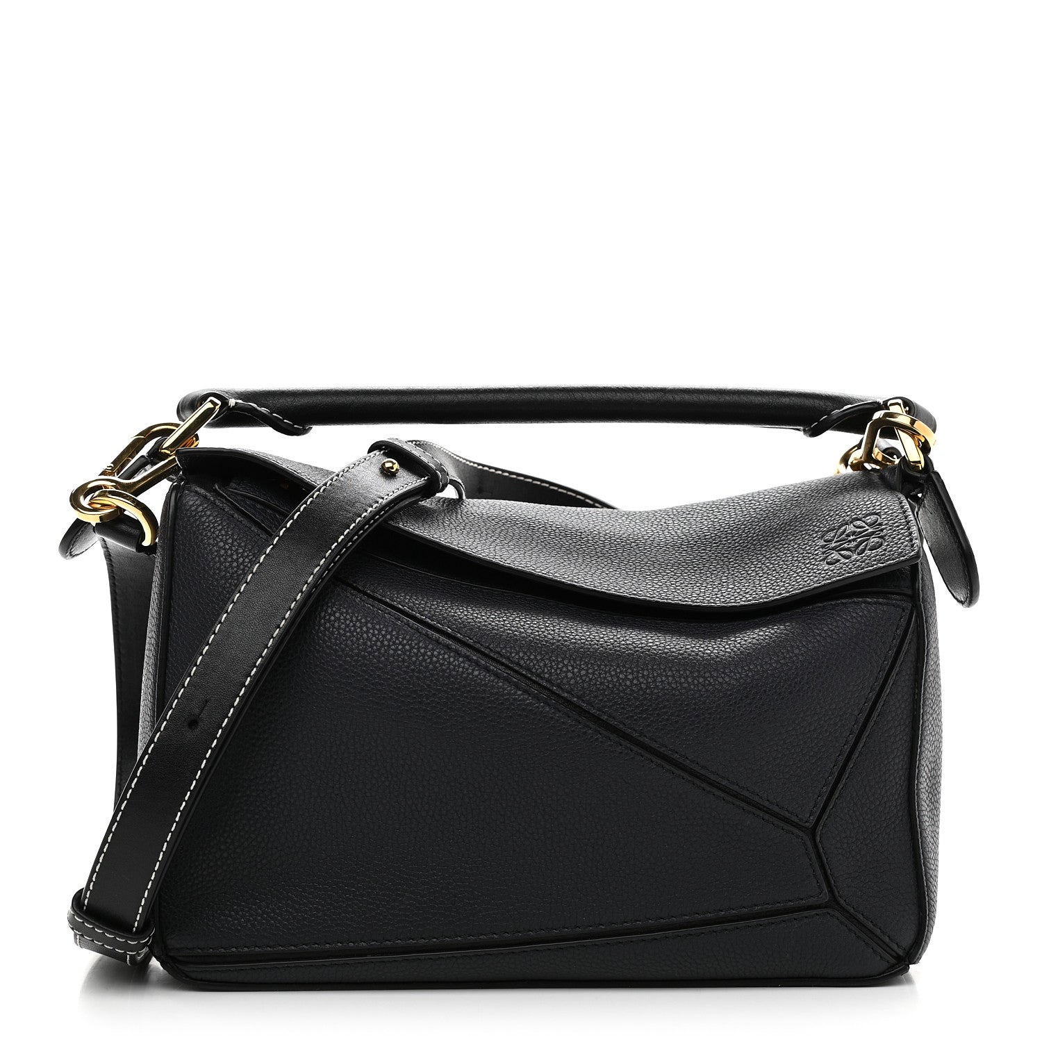 Loewe Calfskin Small Puzzle Bag Navy 1 of 9