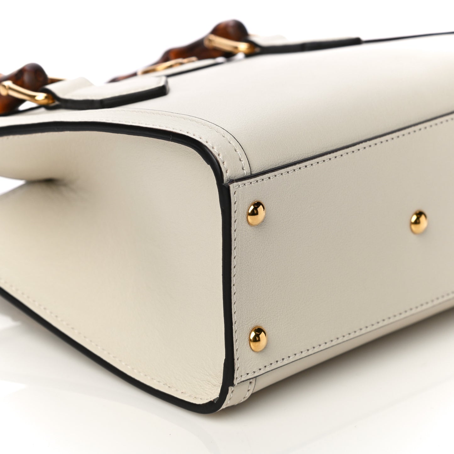 Wonka Grain Calfskin Mini Diana Tote Bag Mystic White Orange Fluo