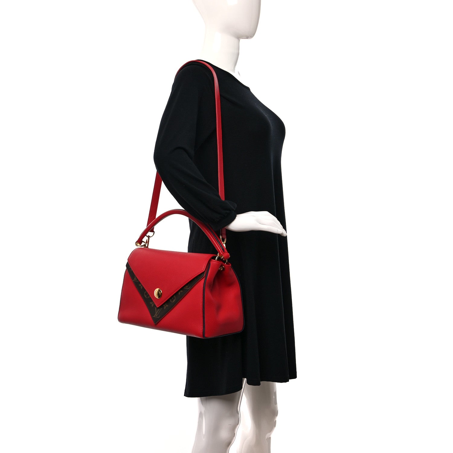 Louis Vuitton Grained Calfskin Monogram Double V Rubis 2 of 8