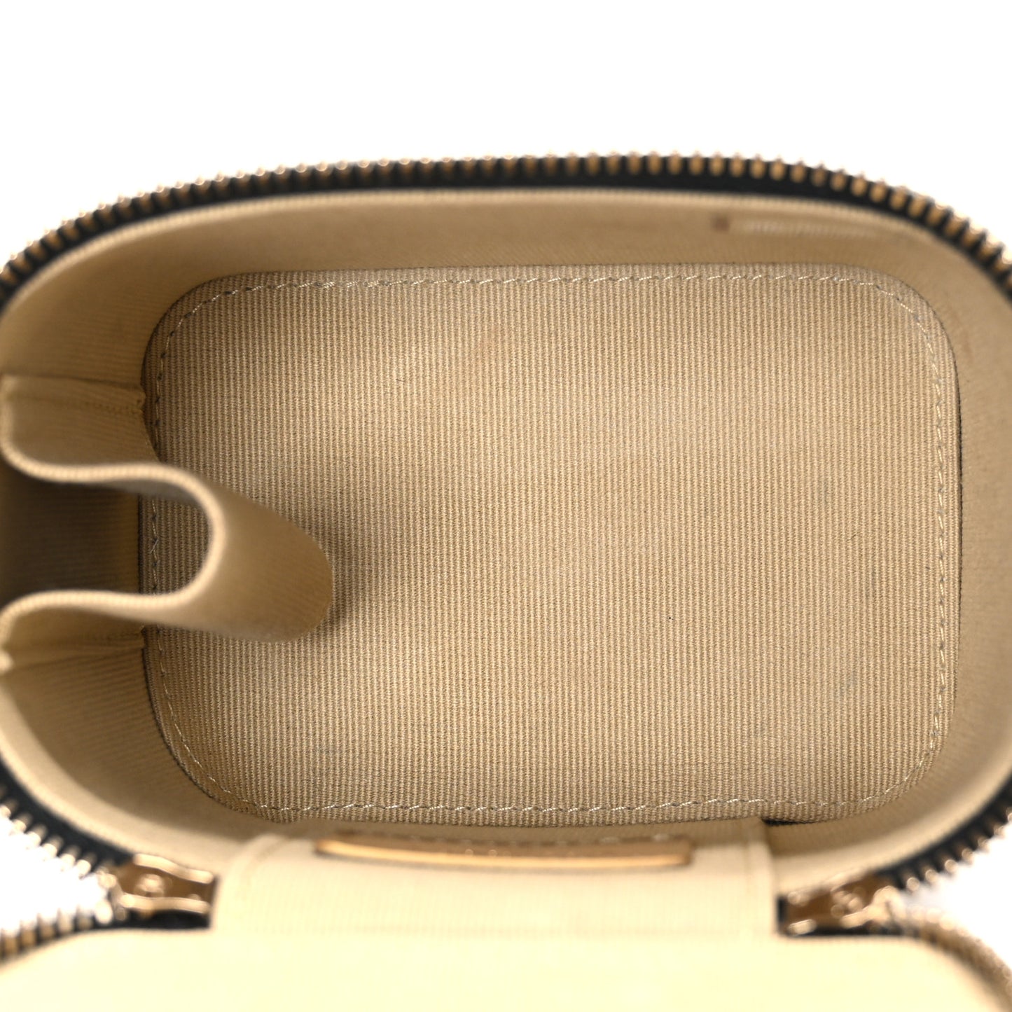 Lambskin Quilted Mini Pearl Crush Vanity Case With Chain Black