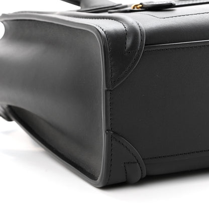 Celine Smooth Calfskin Nano Luggage Black 9 of 10