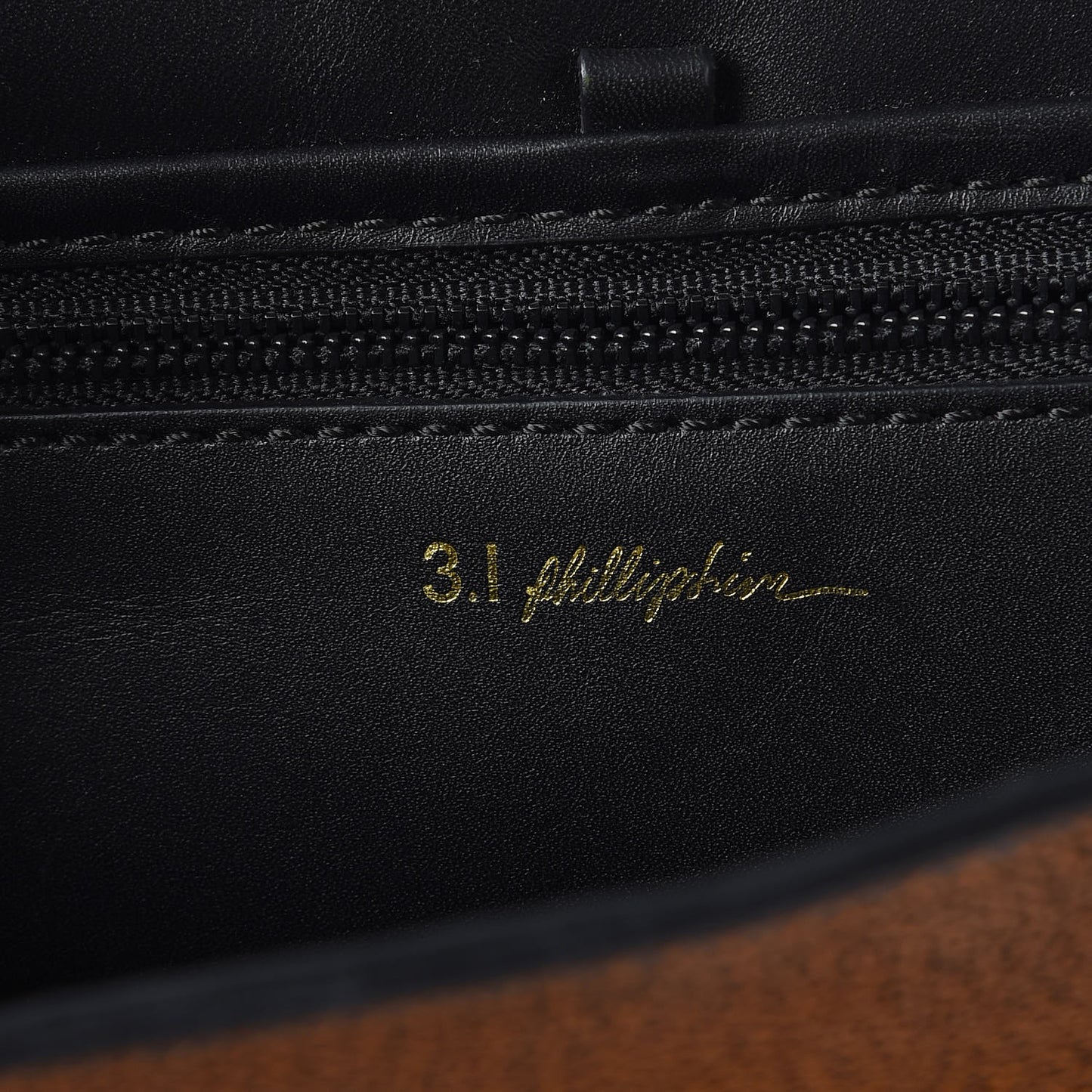 3.1 Textured Calfskin Large Colorblock Pashli Satchel Copper