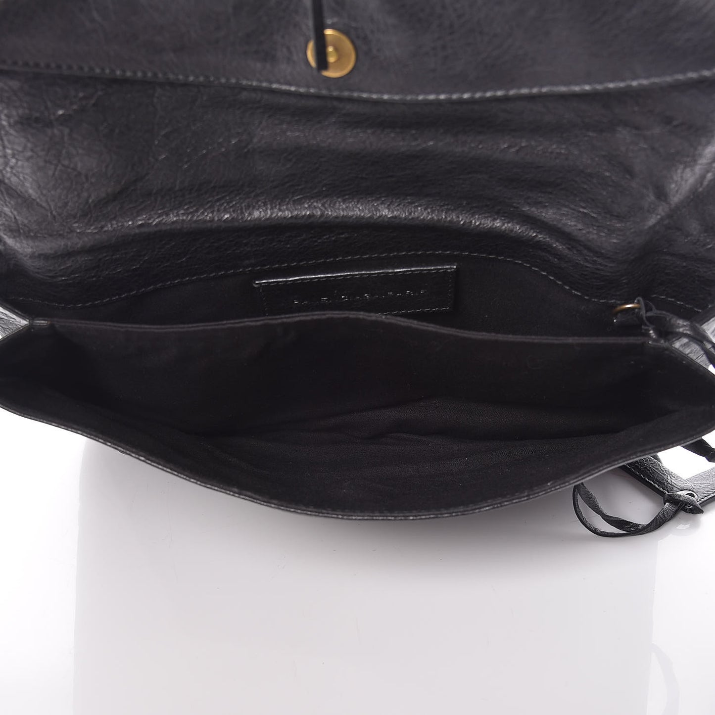 Agneau Classic Hardware Envelope Clutch Black