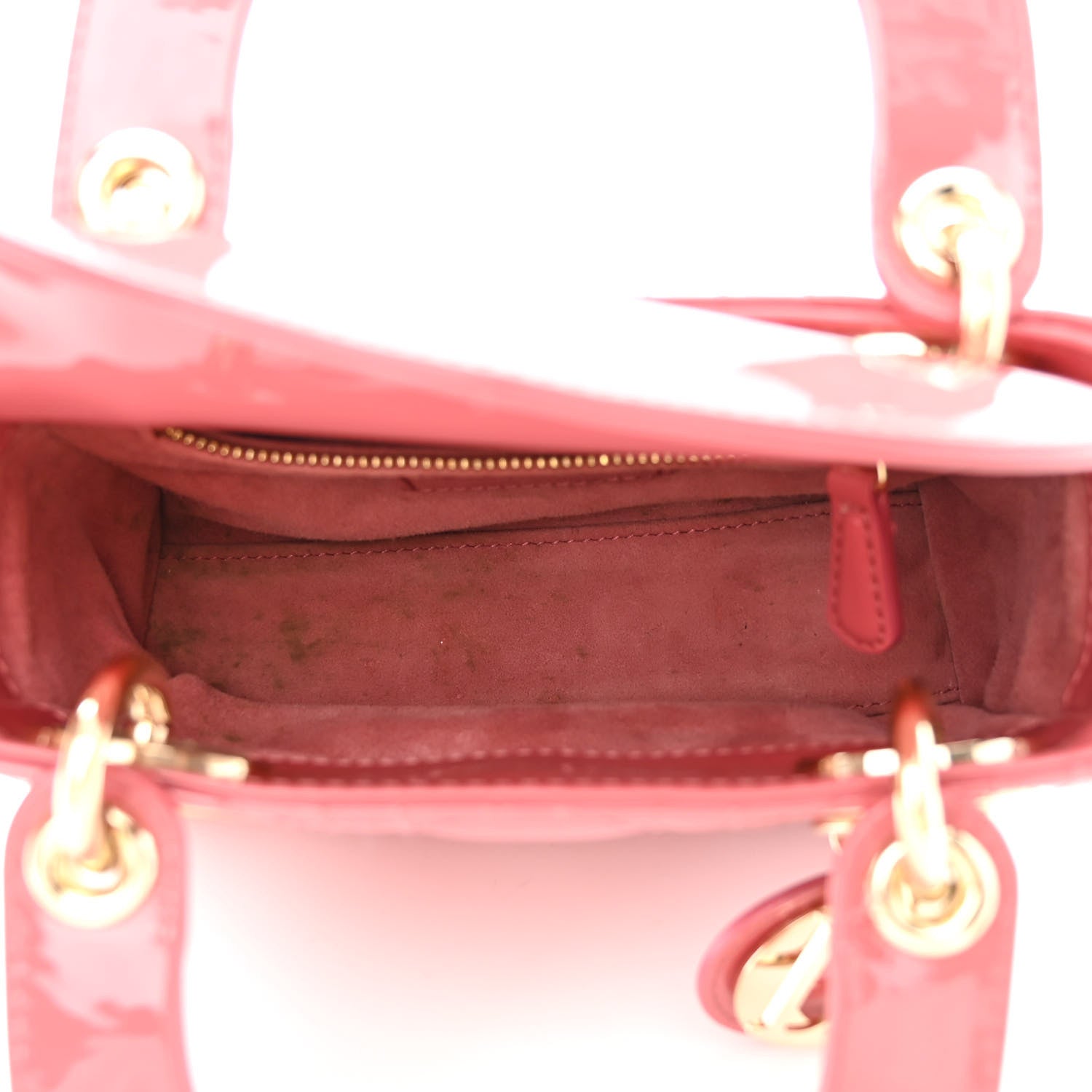 Christian Dior Patent Cannage Mini Lady Dior Pink 5 of 15