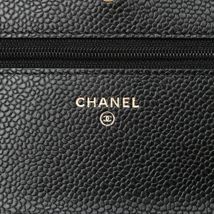 Chanel Caviar Quilted Wallet On Chain WOC Black 6 of 9